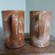 Enamelled stoneware mugs