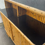 Vintage rattan bamboo bar from the 60s
