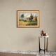 Italian signed painting countryside landscape from 20th century