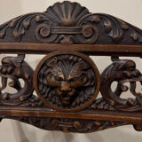 Curule Dagobert armchair in walnut