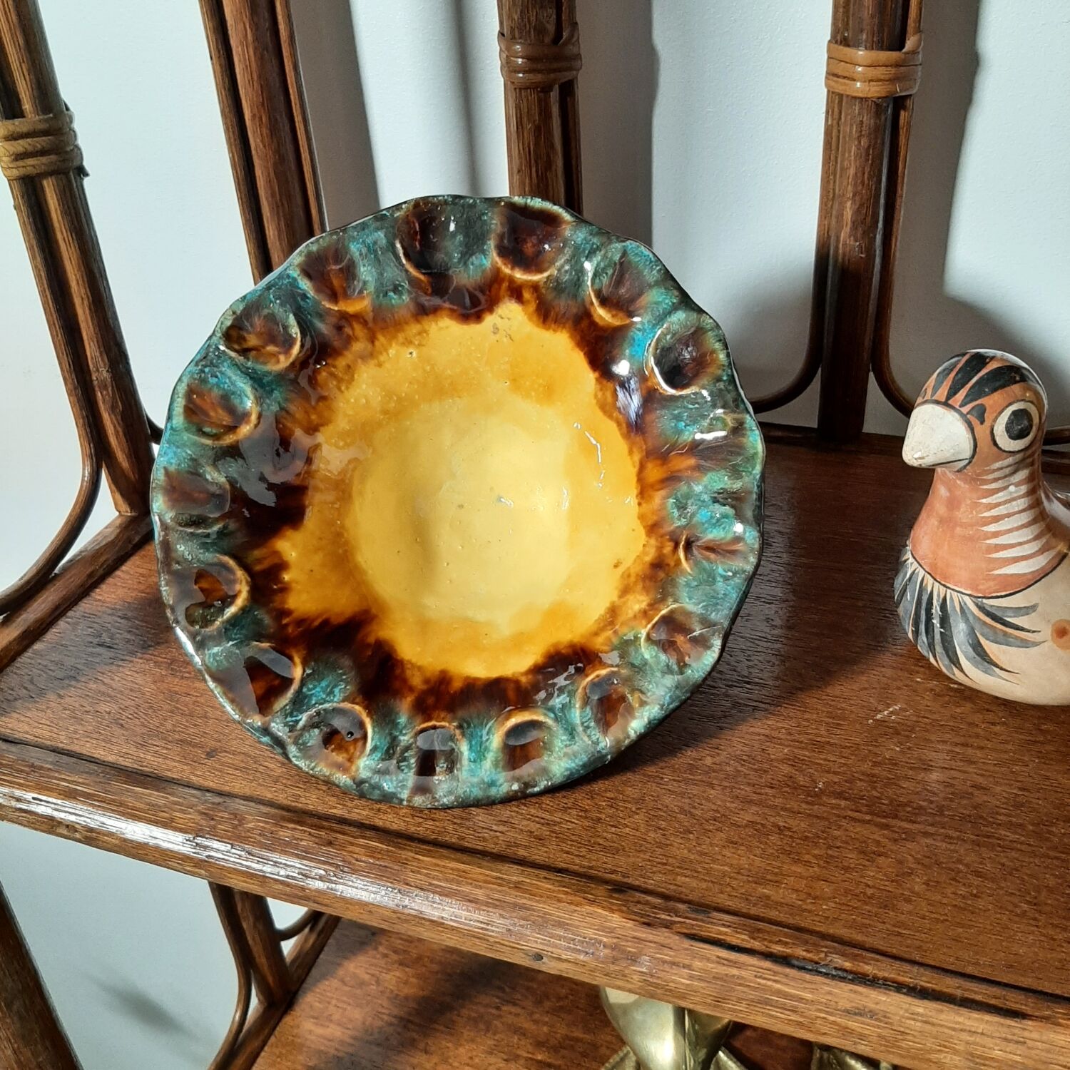 Mustard yellow ceramic 70s