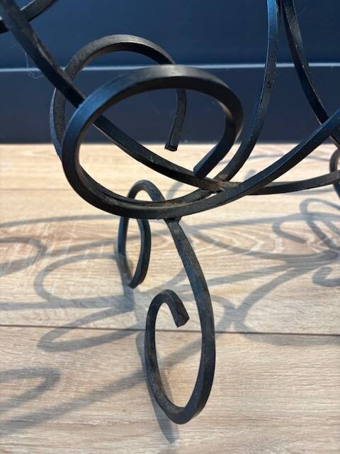 Vintage wrought iron magazine rack