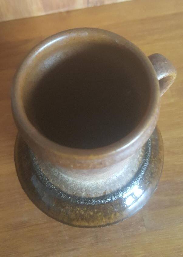 Vintage Strehla Germany Vase Brown