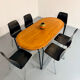 Set of 6 wooden and chrome chairs, Pagholz design from the 80s, vintage Pagwood.