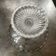 Coupe sur pied, compotier ancien en verre gravé