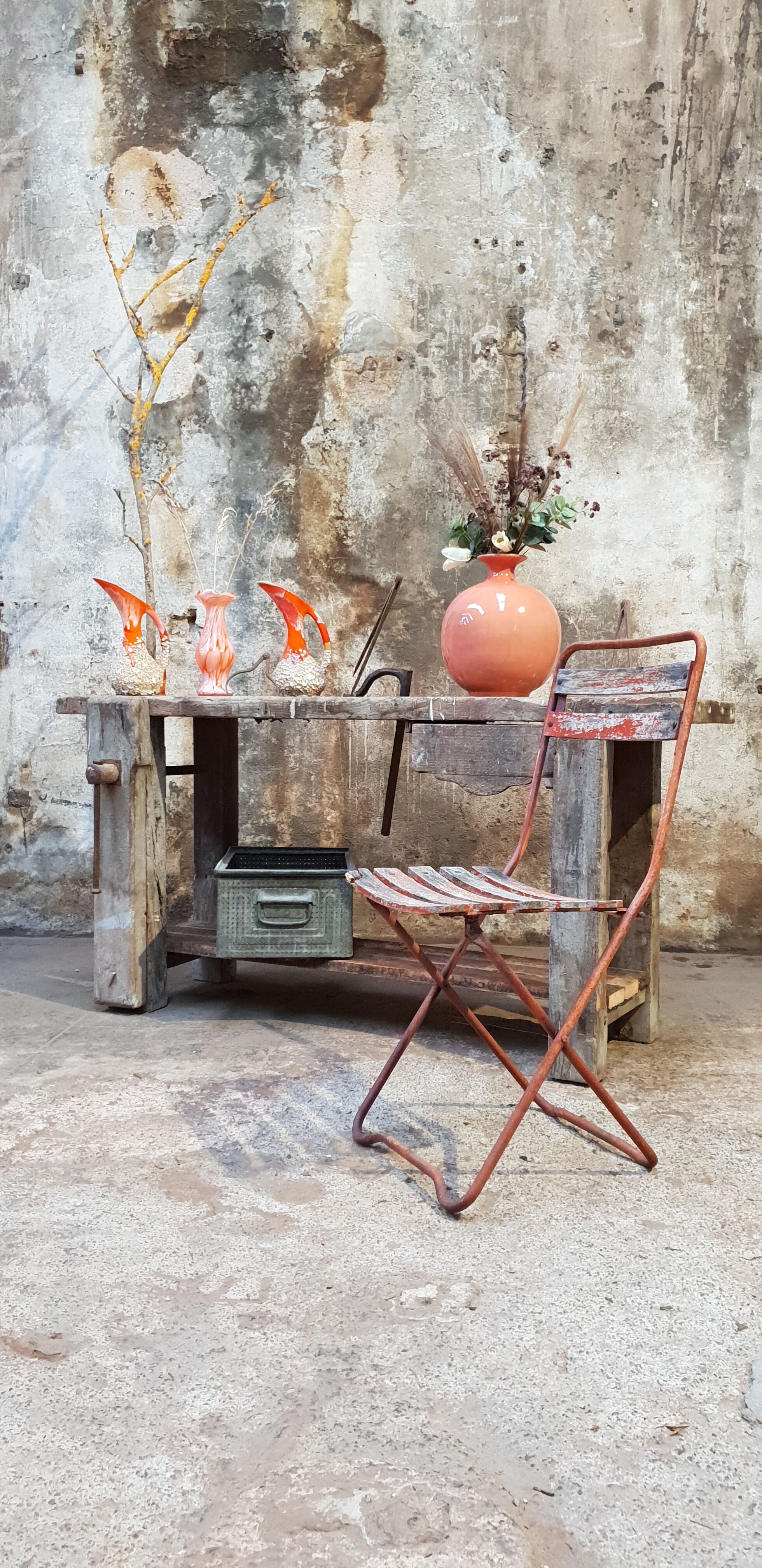 Vintage carpentry workbench