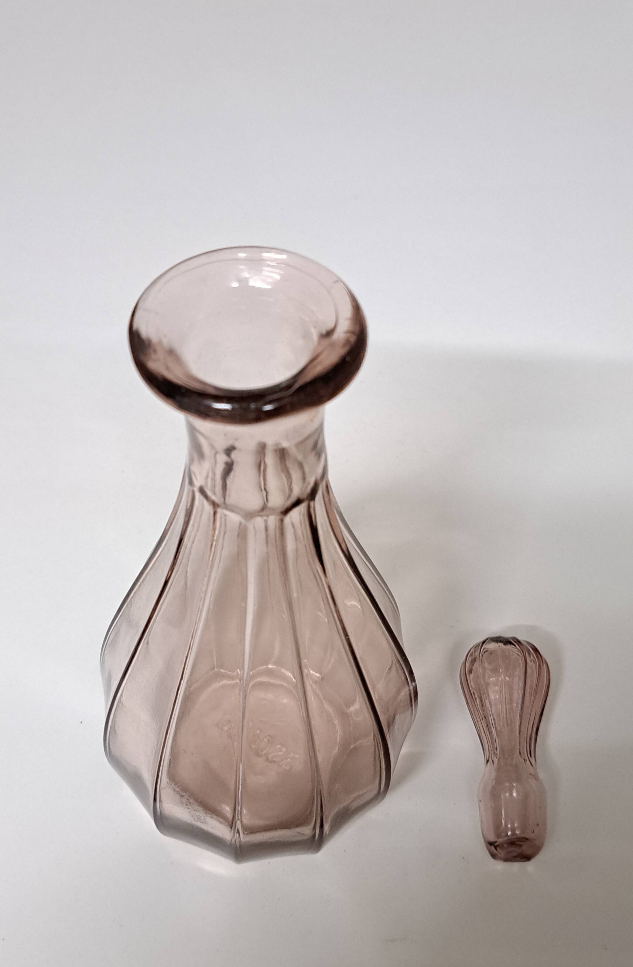 Large Art Deco Toilette Bottle – Rosaline Glass – Portieux (Registered)