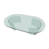 Glass coffee table - Giorgetto Giugiaro