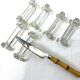 6 vintage glass knife holder year 60