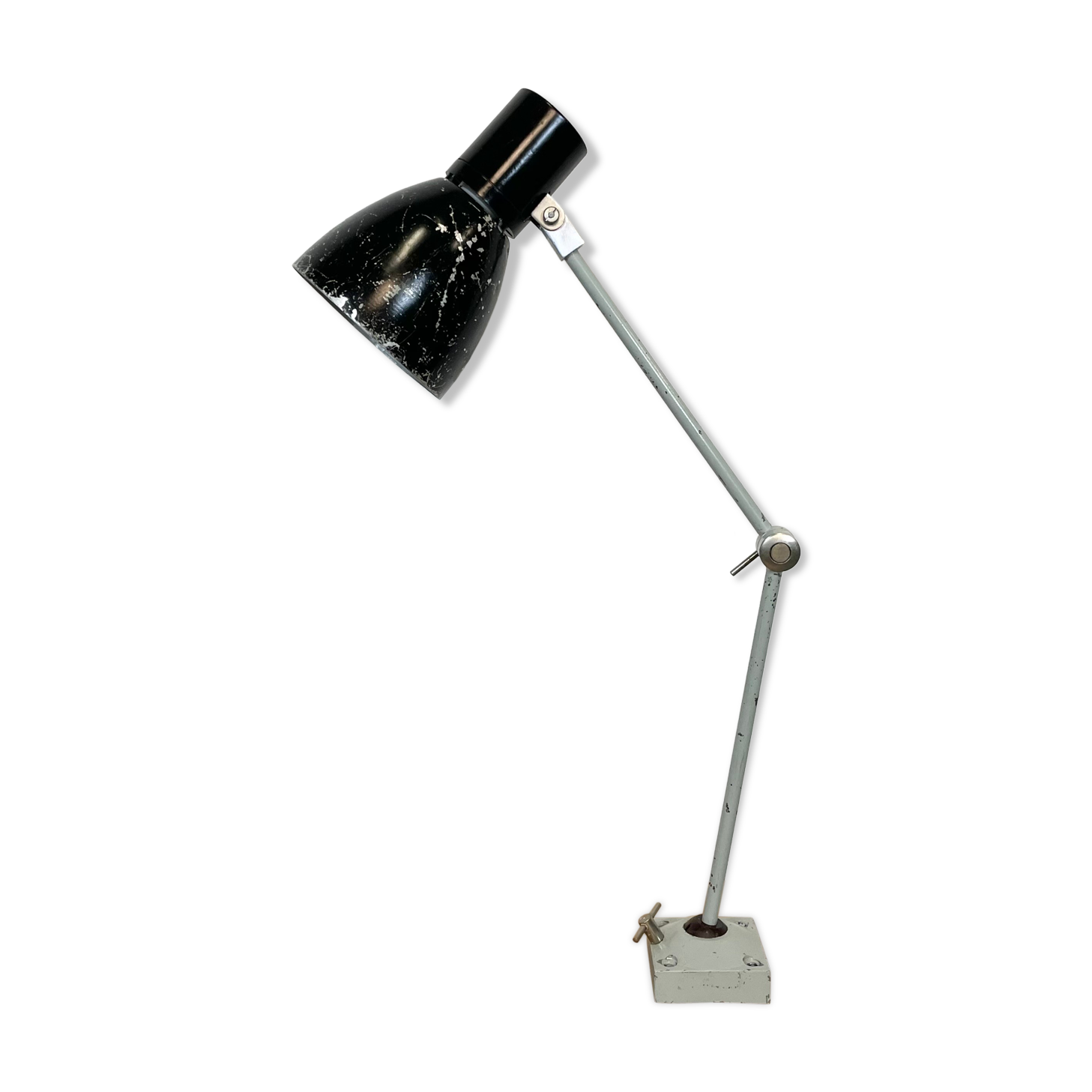 Black Industrial Table Lamp from Elektrosvit, 1970