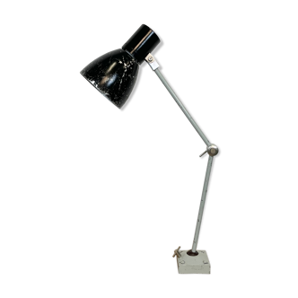 Lampe de table industrielle noire d’Elektrosvit, années 1970