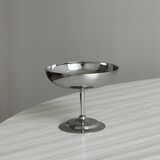 6 shiny stainless steel ice cream cups