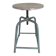 Adjustable height metal and wood workshop stool