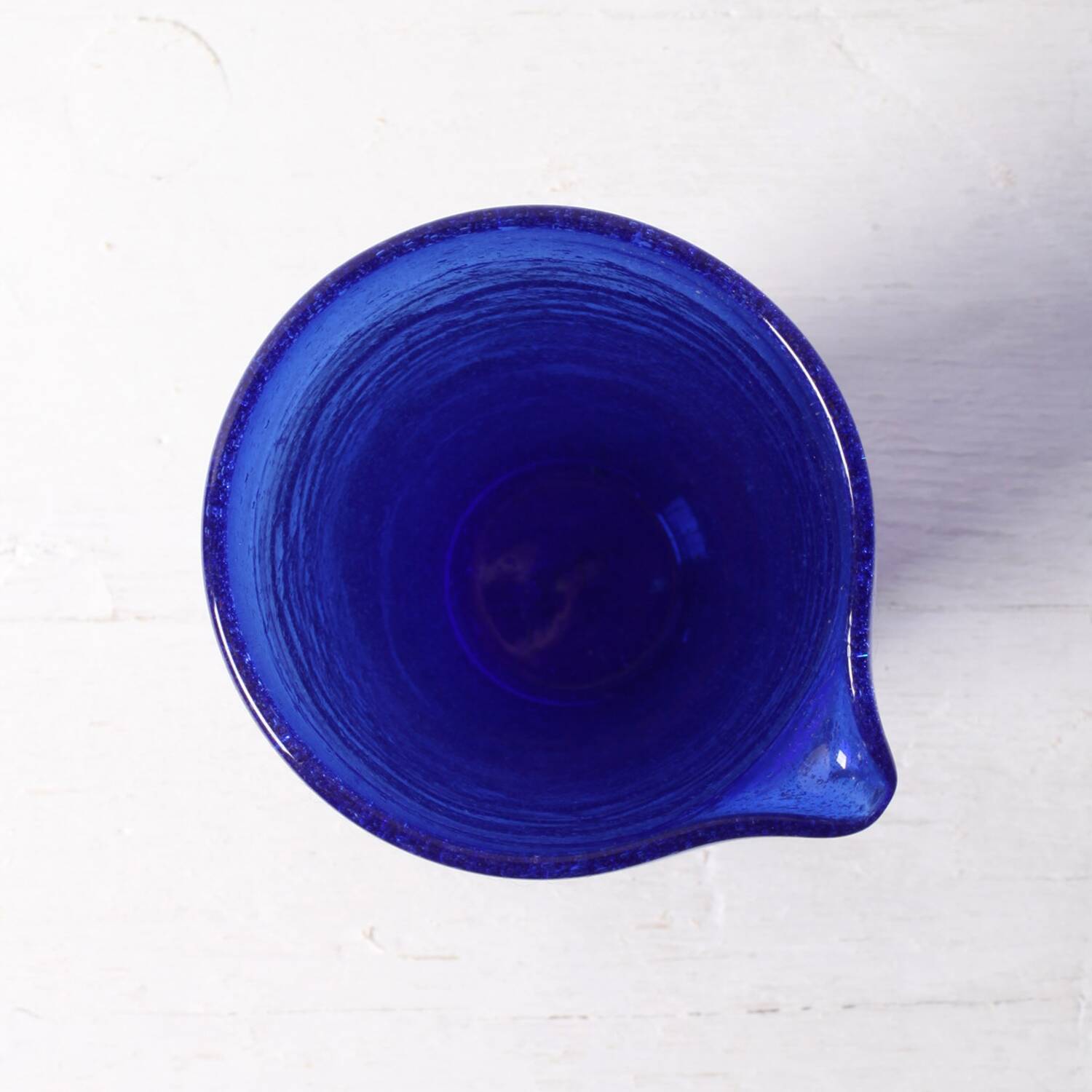 Cobalt Blue Glass Carafe: Vintage Italian Pitcher, Serafino Zani