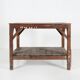 Table console industrielle française en bois, années 1920