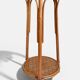Table d'appoint, support à plante en bois, bambou et roseau, années 1960