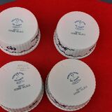 4 Paris porcelain ramekins with Ming blue decor, diameter 8 cm