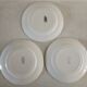 1 dish and 5 plates iron earth cream patina