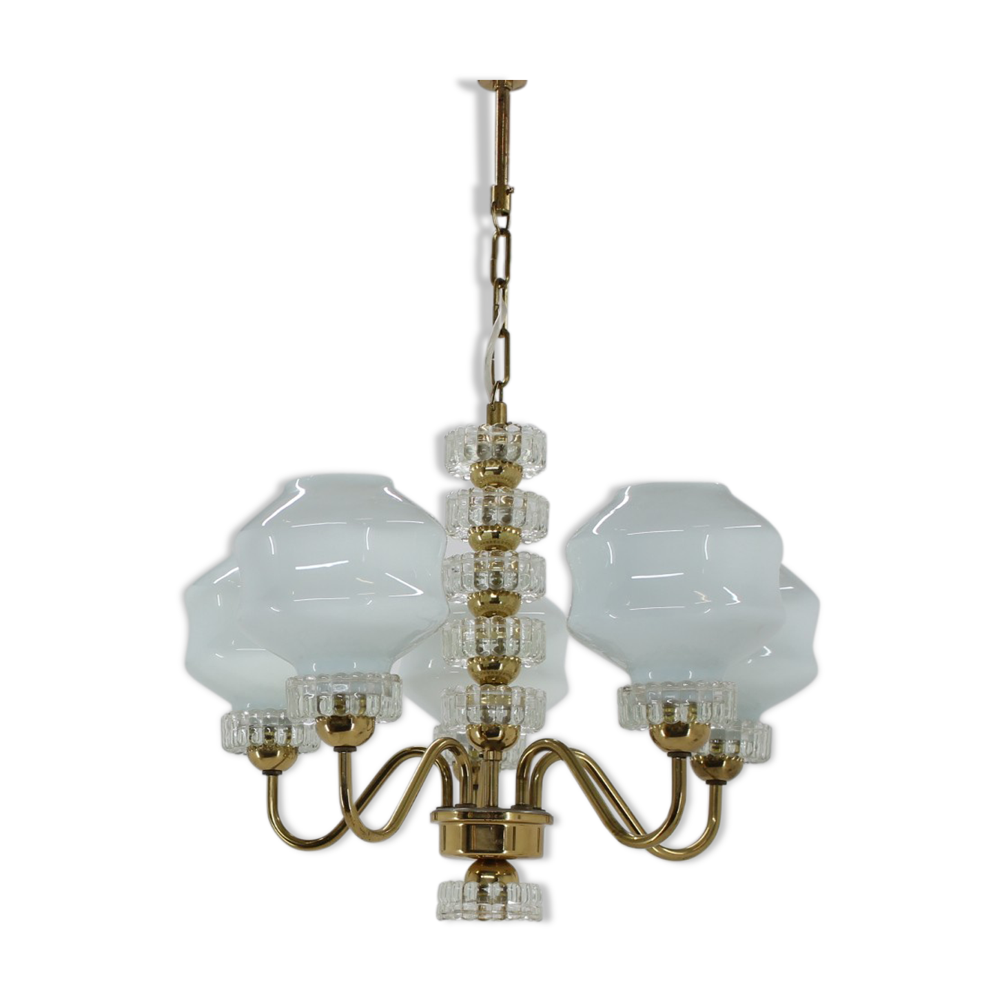 Set of chandelier and wall lamp, 1970´s.