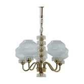 Set of chandelier and wall lamp, 1970´s.