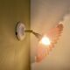 Vintage pink plastic lampshade wall light
