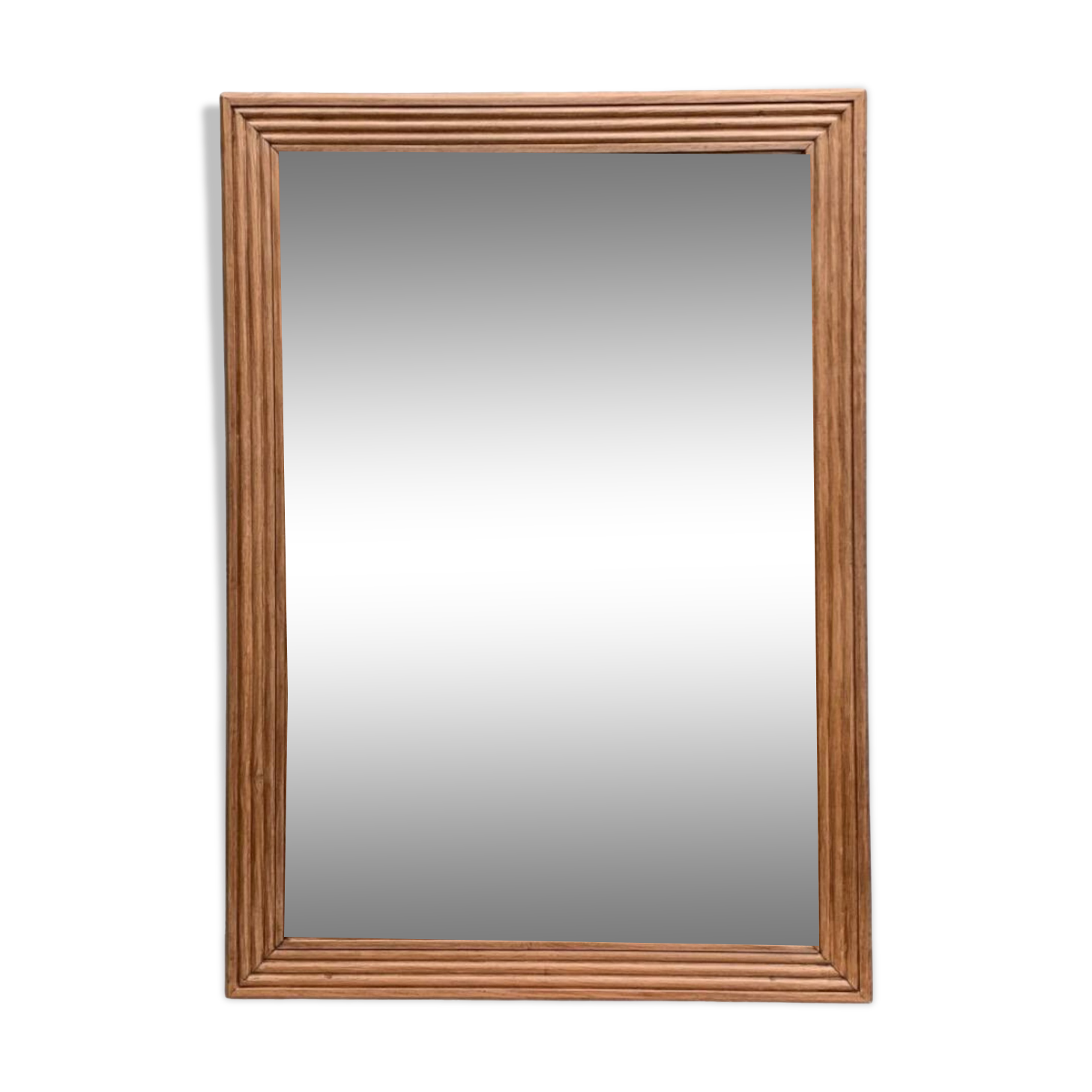 1940 beveled mirror solid raw oak 74x104