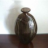 Vase soliflore in blown glass, art deco style