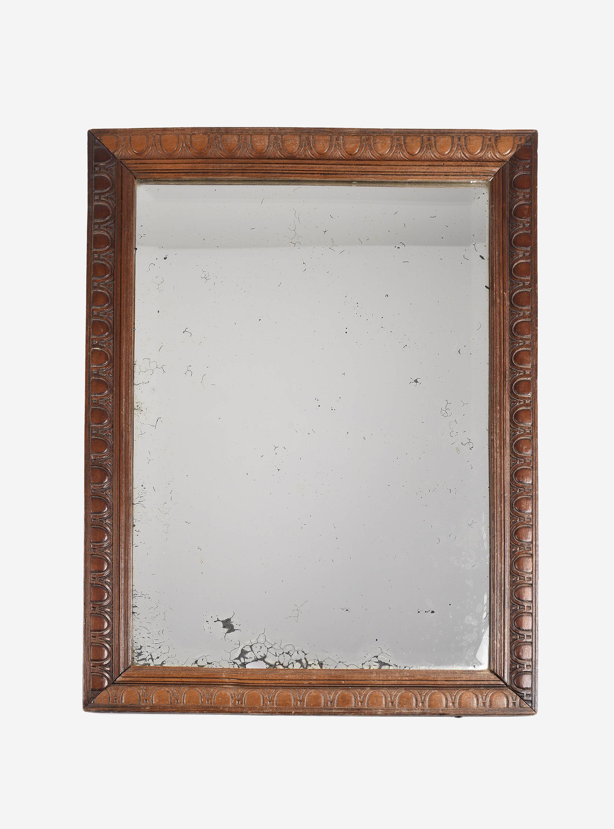 Large rectangular mirror, vintage art deco, dated 1926