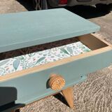 Paire de chevets vintage pieds compas/ vert