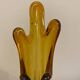 Amber glass vase