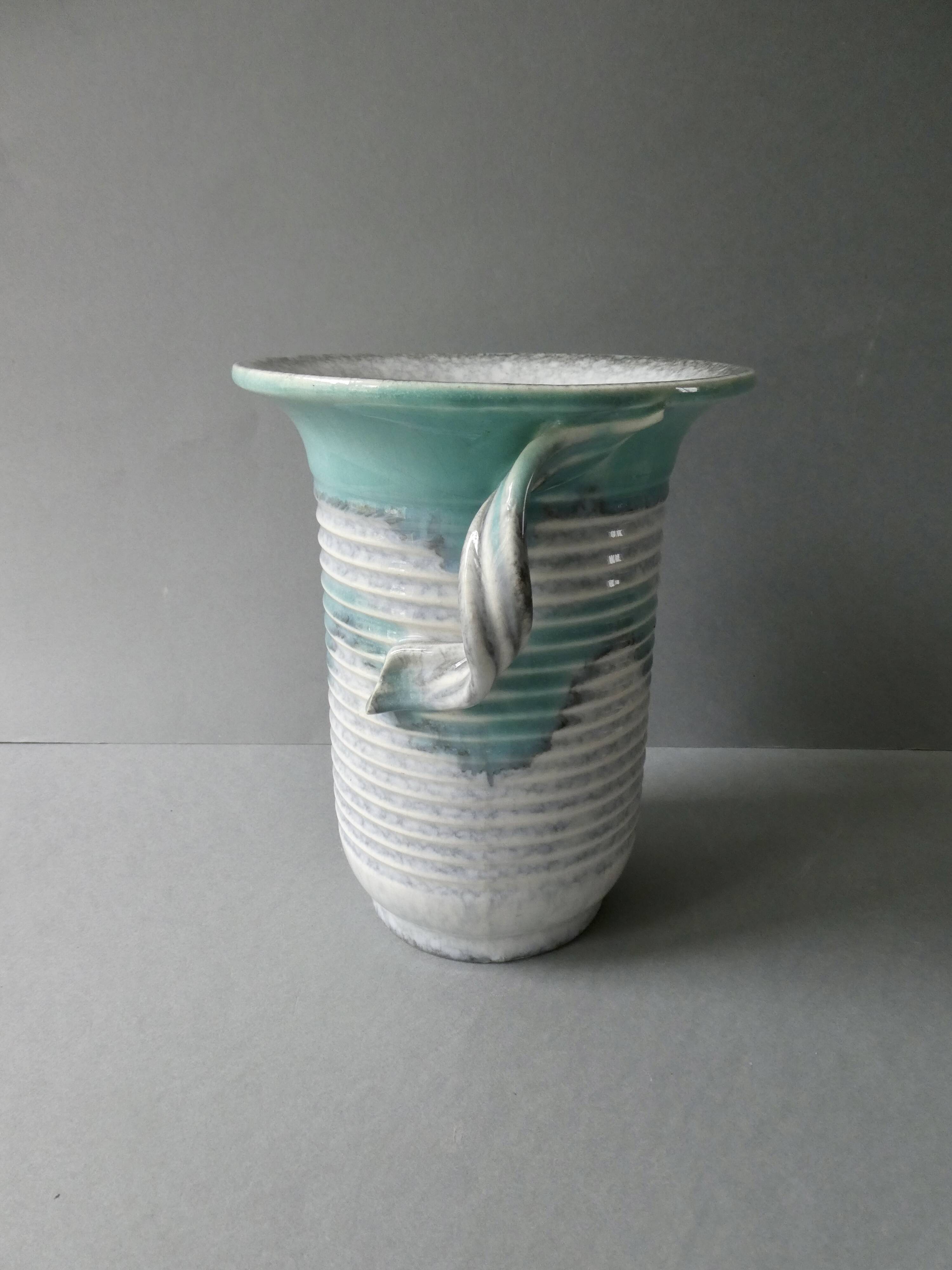 Glazed ceramic vase, 1930s, Art Deco