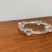 Swedish glass candle holder ring from Pukeberg, 1970s