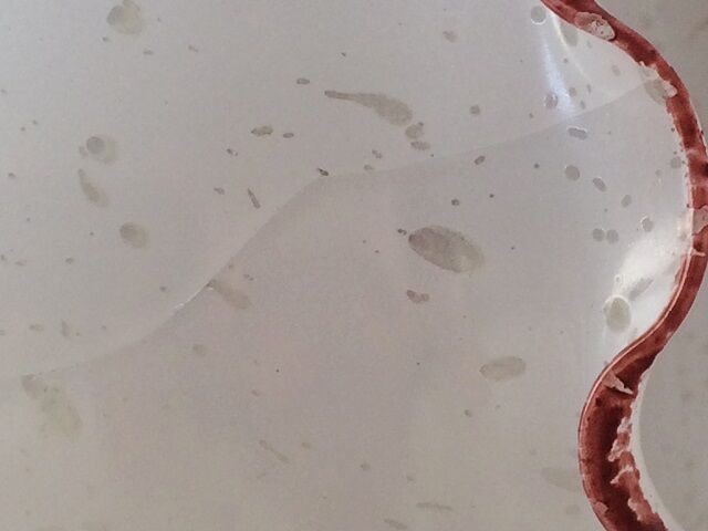 Vintage speckled glass hanging from the 70s