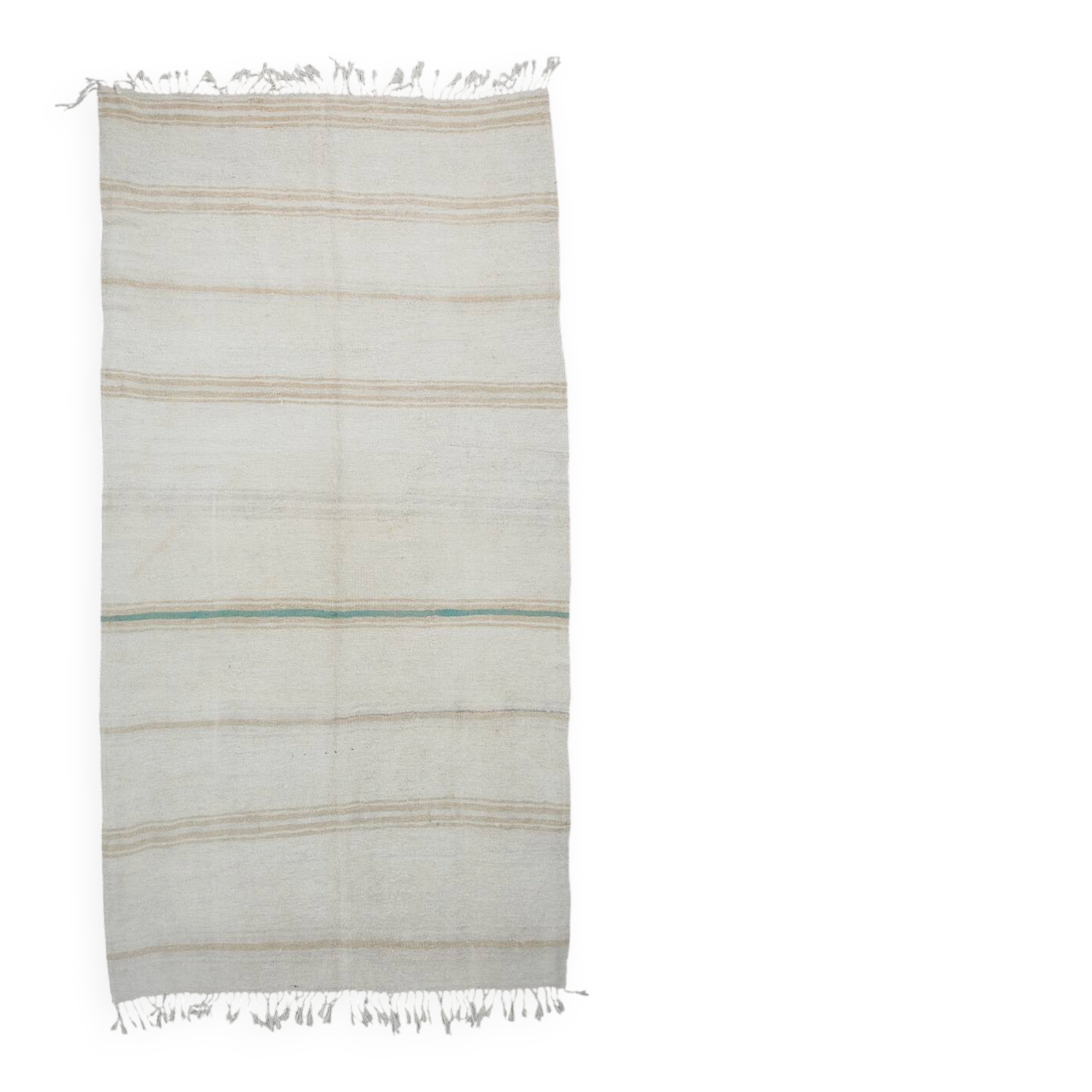 Off-White Oversize Oushak Vintage Rug For Living Room, 181x335 Cm