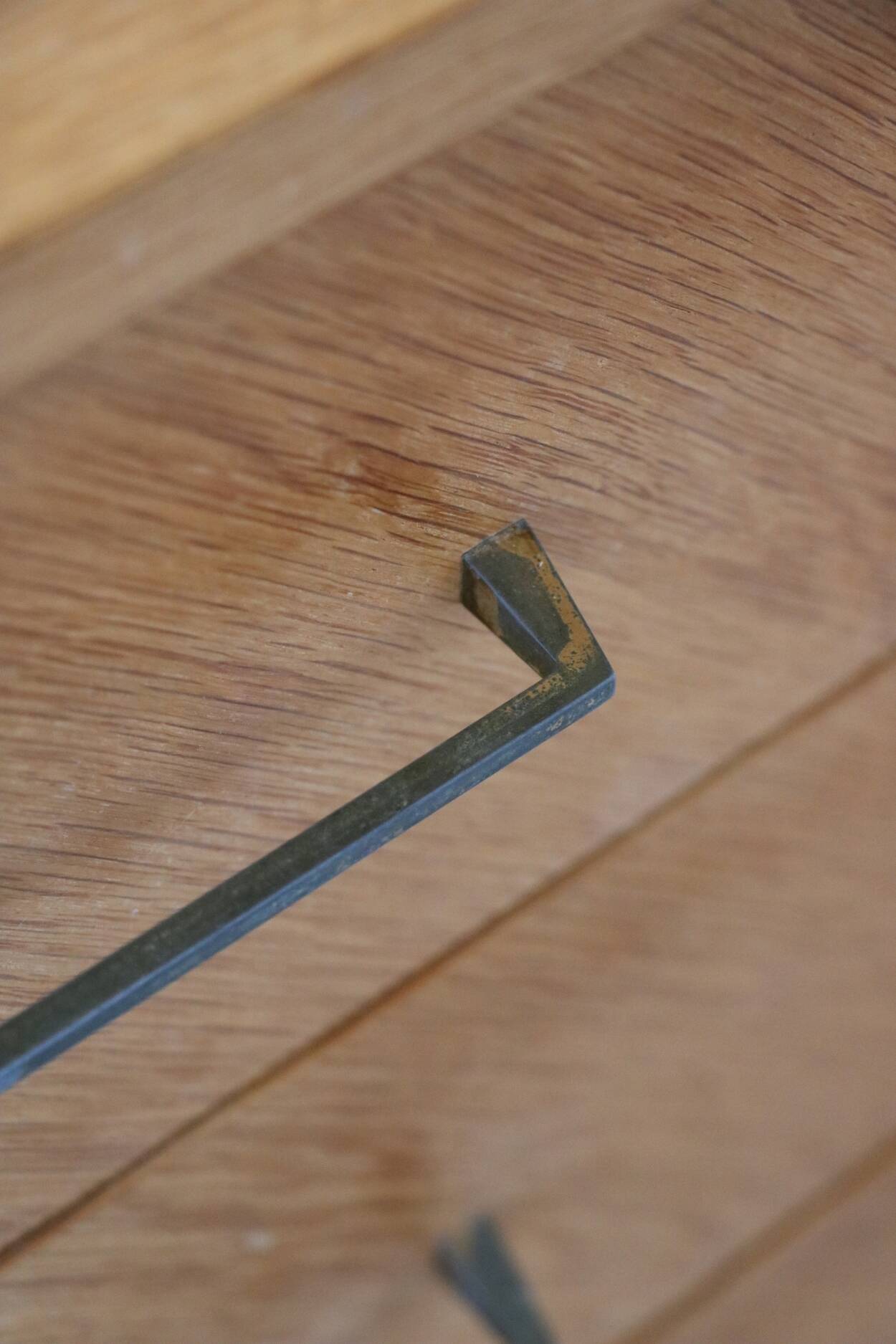 Vintage chest of drawers with compass feet
