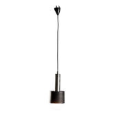Suspension vintage en aluminium et verre, design, Italie, années 1960