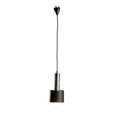 Vintage aluminium and glass chandelier, design, Italy, 1960s