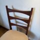 Pair of vintage wood and corduroy chairs