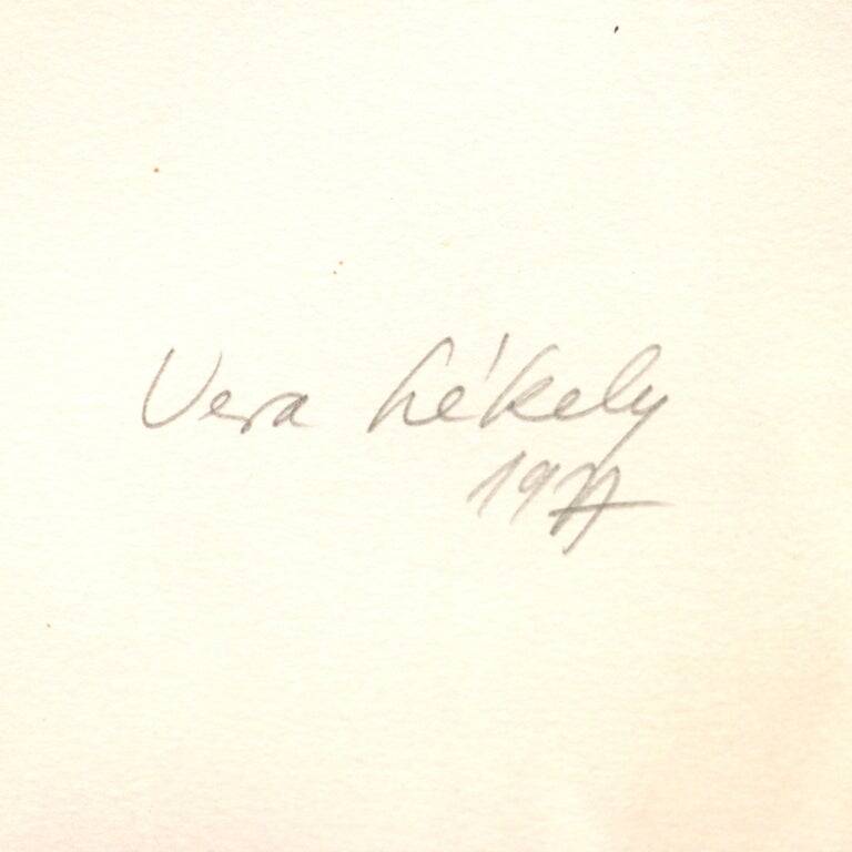 A lithograph by Véra Székély (1919-1994). France 1977.