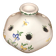 Old moustiers flower stick vase vintage painted white ceramic