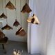 Small suspension in organic teak hat D30 H20