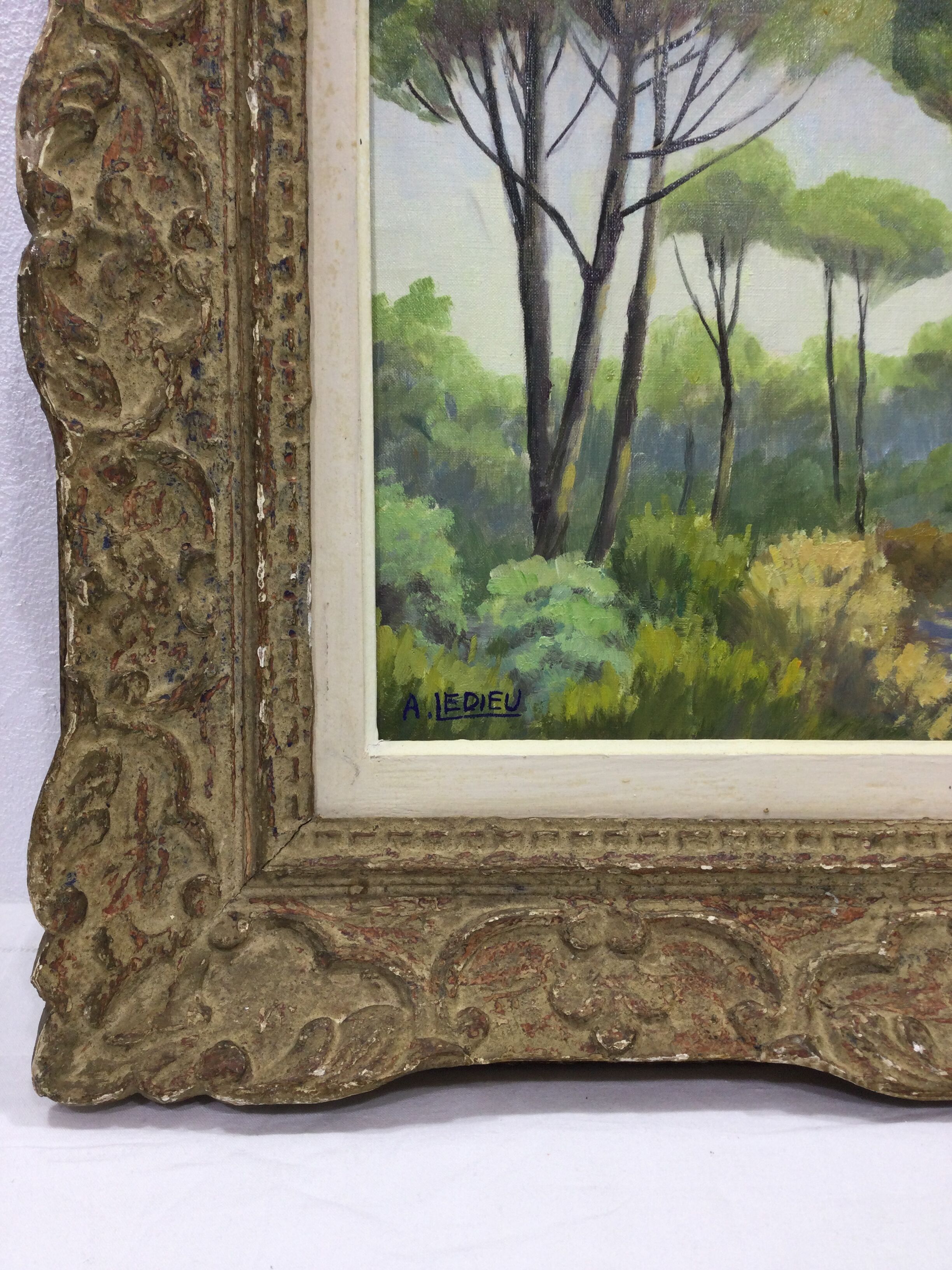 A. ledieu - oil on canvas saint raphael