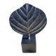 Vintage aluminum leaf decoration on wooden base