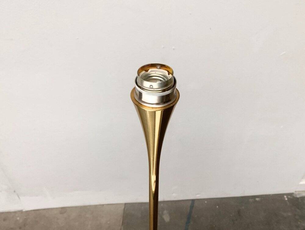 Lonea floor lamp in Hollywood Regency vintage style in brass by Florian Schulz.