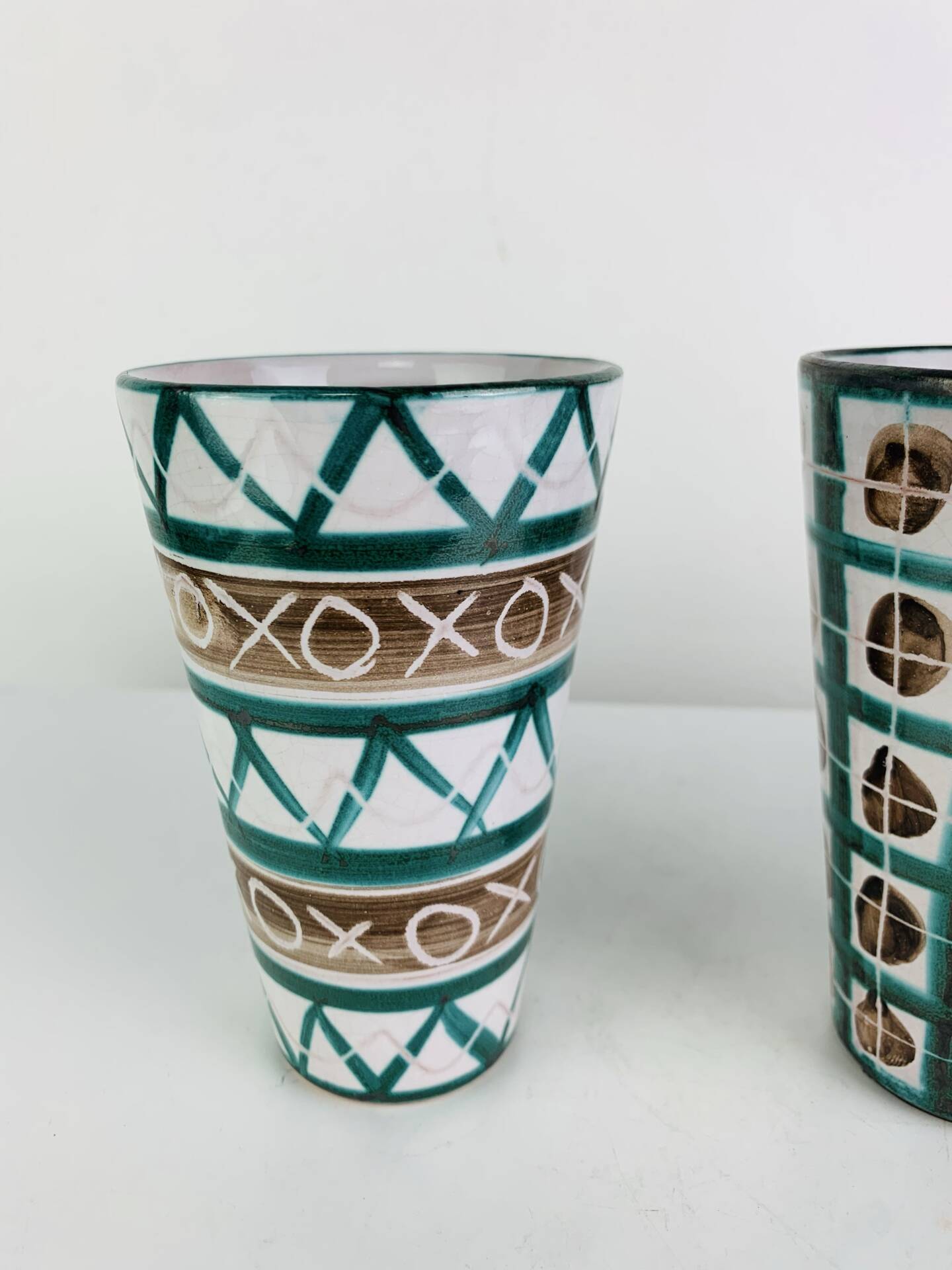 4 gobelets en céramique Robert Picault à Vallauris, années 60