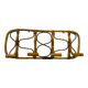 Vintage rattan wall-mounted coat rack