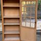 Armoire parisienne vitrée en bois clair 1960