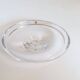 Midcentury Set of 3 Vases and Plate in Clear Crystal Glass Orrefors Sweden 1950