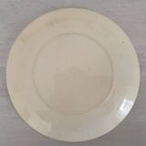 Antique Barbotine Plate Floral Decor and Green Foliage