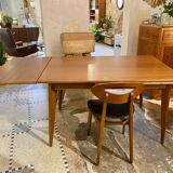 Scandinavian dining table with compass legs